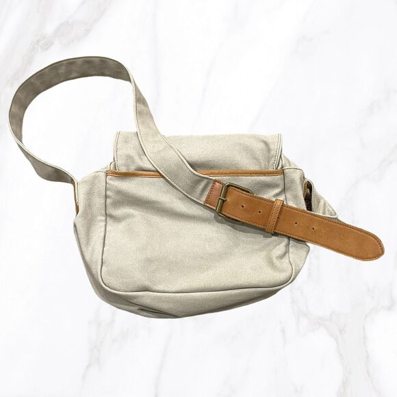 Vintage LL Bean Leather &‎ Canvas Messenger Shoulder Bag, OS - Picture 3 of 7